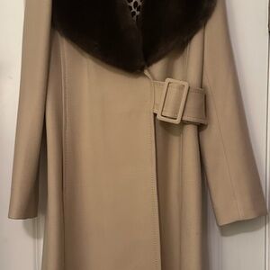 Kate Spade wool coat with faux fur collar